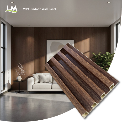 پانل دیواری WPC با ضخامت 24 میلی‌متر با روکش داخلی سه بعدی روکش چوبی PVC تخته مشبک ضدآب برای تزئینات عالی-