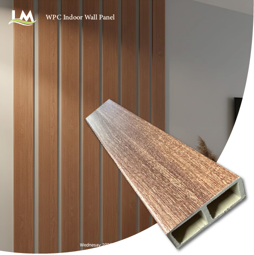 پانل دیواری WPC با چگالی بالا با عرض 160 میلی متر فلوت شده داخلی 3 بعدی روکش چوبی پی وی سی تخته تزئینی سایدینگ ضد آب